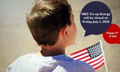 Happy 4th of July! | NEC Co-op Energy Offices are closed Friday, July 3, 2020